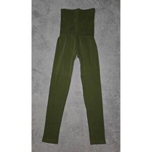 Yelette Olive Green High Waist Seamless Leggings OSFM Yoga Workout Athleisure